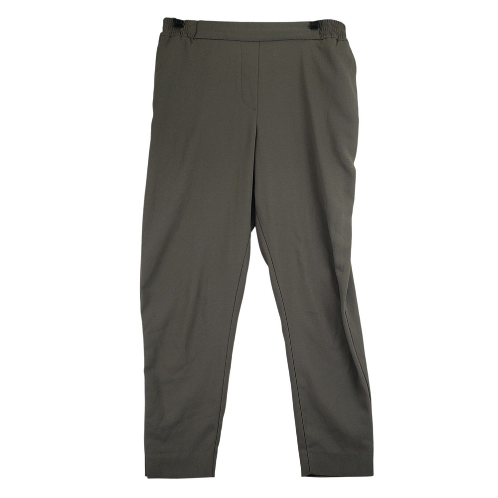 Anthropologie Essential Pull-On Trouser Women XS Olive Green Minimalist Utility